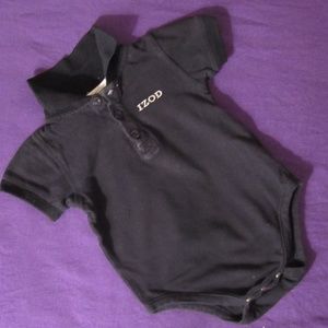 Izod Navy Blue Polo Bodysuit Onesie 24M